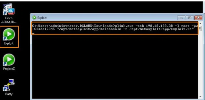 図 10.  exploit コマンド 