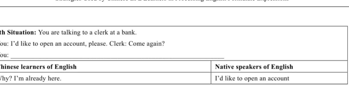 Table 5 Response to ‘Tell me about it.’