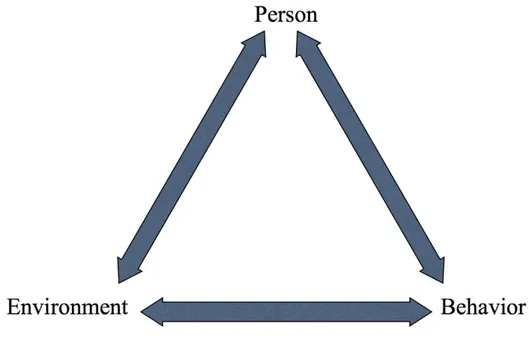 Figure 2.4. The triadic relationship between person, behavior, and environment.