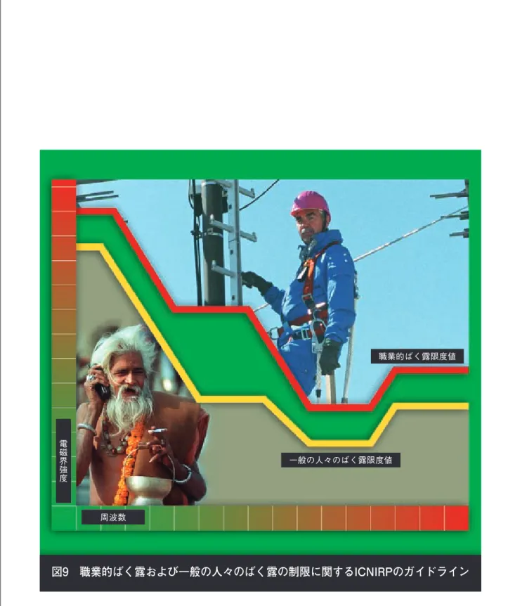 FIGURE 9. ICNIRP GUIDELINES FOR OCCUPATIONAL AND  GENERAL PUBLIC EXPOSURE LIMITS