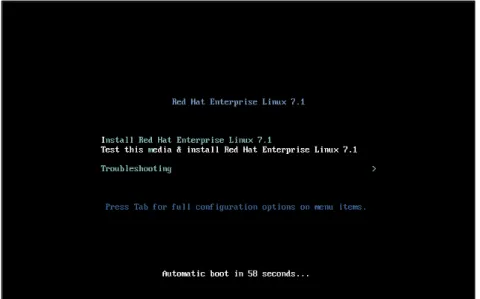 図  3-17  RHEL7 ブート画面 