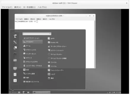 図 6 Debian に cinnamon を導入した様子