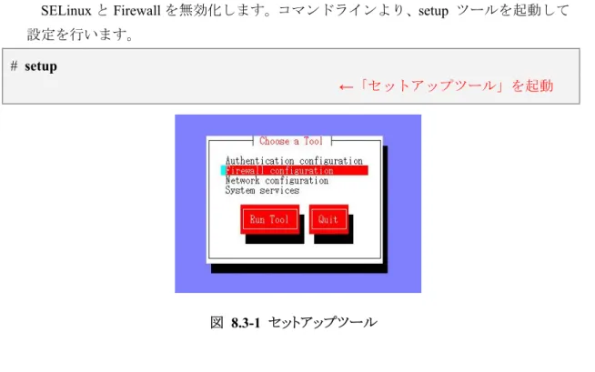 図 8.3-1 セットアップツール 