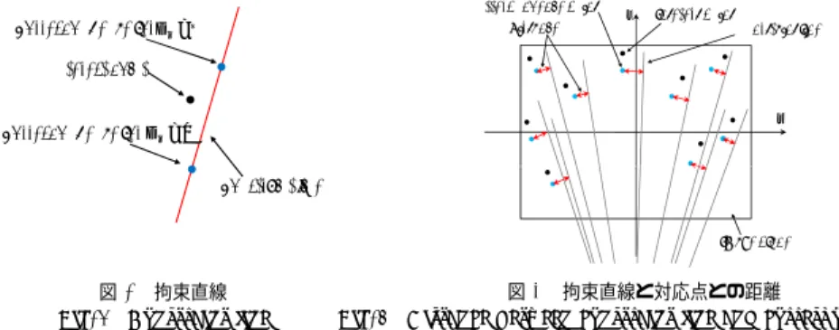 Fig. 4 Distance between constraint line and corresponding point