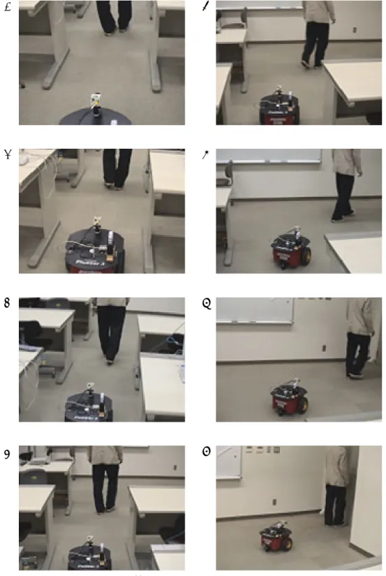 Fig. 11 The situation of the person pursuit by the move robot