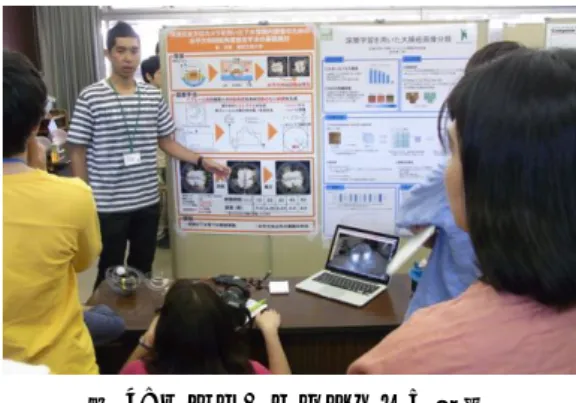 図 4: ポスターセッションの様子 Fig. 4 Research presentations
