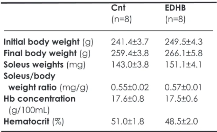 Table 1  Body and organ weights 