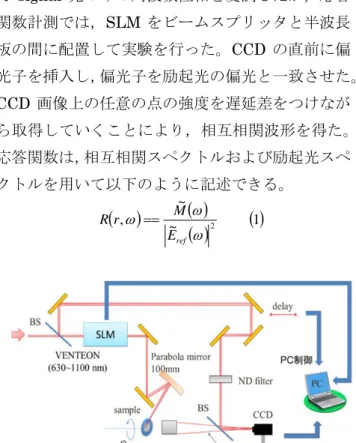 Fig. 3. Plasmon resonance function in frequency  domain for R=2-4. 
