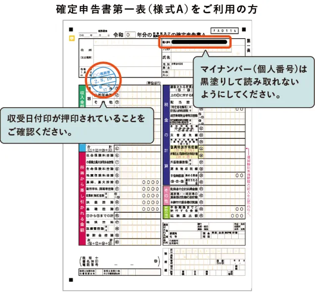 図 3-4-3_1  確定申告書第一表（様式 A） 