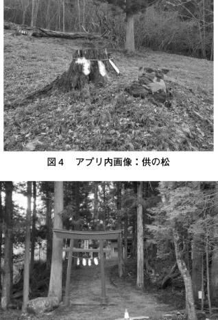 図 5 アプリ内画像：雛鶴神社