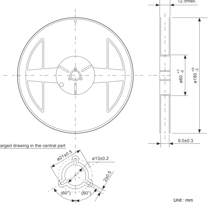 図 28  SNT-4A, SNT-6A, SNT-6A(H), SNT-8Aのリール図面 