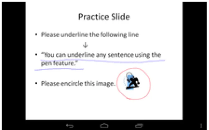 Fig. 5 Drawing Annotations on the tablet screen