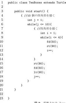 図 1 BlockEditor の外観 よるプログラミング学習へ，シームレスな移行になっていない． プログラムの構造化手法は 30 年以上も前から利用されている．花田 6) は構造化手法の特 徴として， A