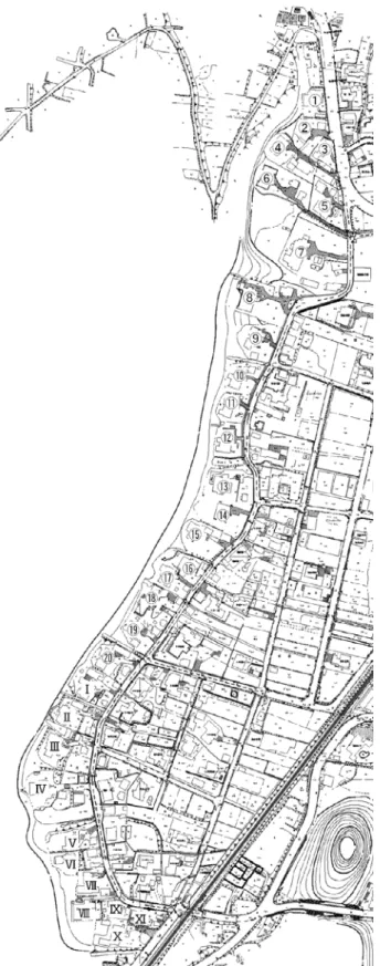 図 3.2.35 の位置図に基づいて、基礎の変状を中心に主な被害を報告する。 