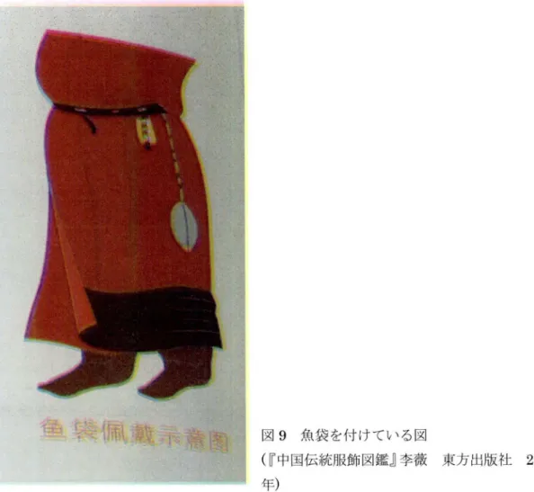 図 9  魚袋を付けている図