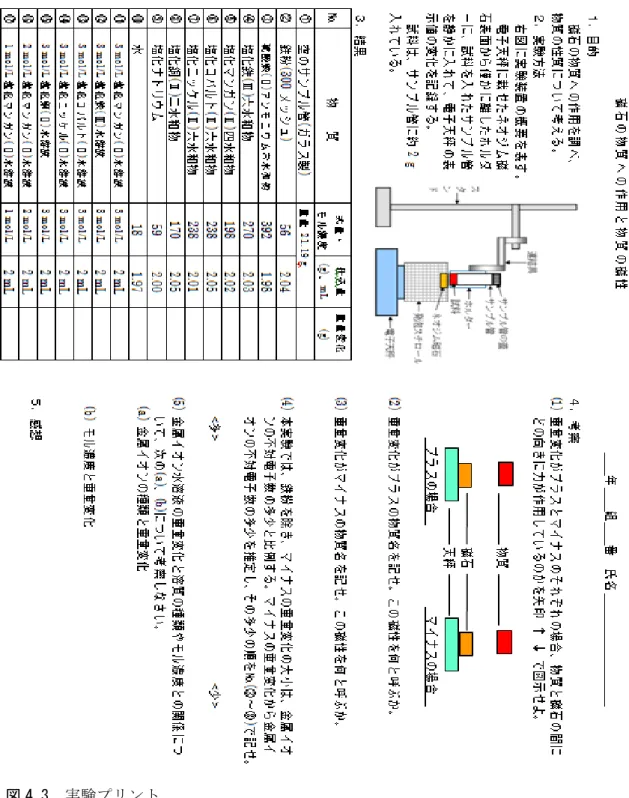図 4.3 実験プリント