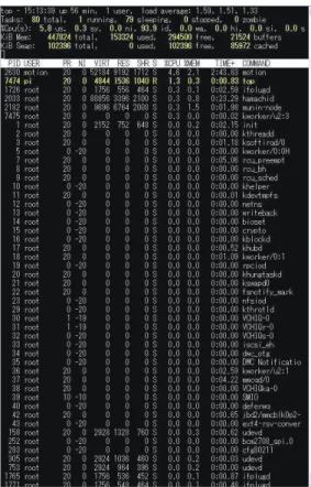 Figure 7 Details of Linux microcomputer operational status