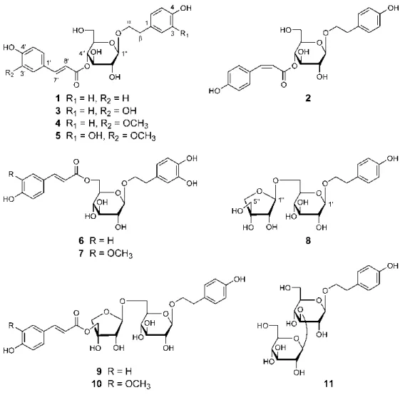 Fig. 3.  Structures of Compounds  1 − 11