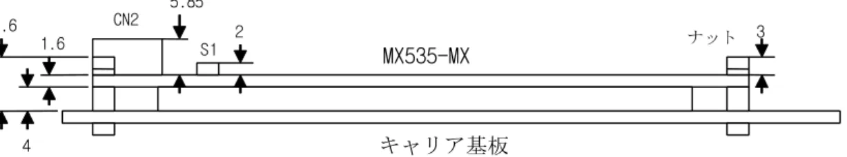 図 5 側面寸法図MX535-MXキャリア基板41.6S1CN225.858.6 3ナット
