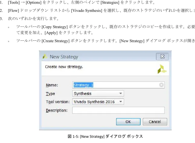 図 1-5: [New Strategy] ダ イ ア ログ ボ ッ ク ス