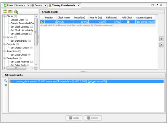 図  10 :  追加された  sysClk  制約 