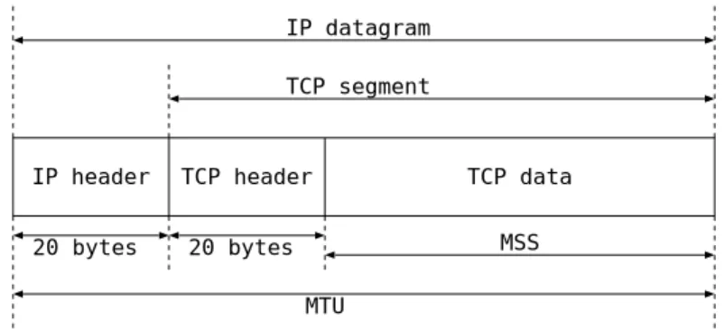 図 5 に TCP ヘッダを示す． TCP ヘッダは 20 バイトの固定長であるが， TCP オプションは最大 40 バイトまで利用できる． 1 つの TCP オプションは，オプ ションの種類 (Kind) ，オプションの長さ (Length) および値からなる． TCP オプ ションは， 40 バイトまでの範囲で複数個利用することができる．