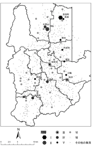 表 2   中心地の階層構造 Table 2 Central Place Hierarchy. 