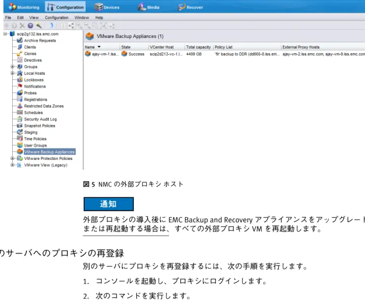 図 5  NMC の外部プロキシ ホスト