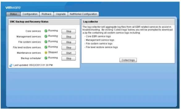 図 8  登録後の［EMC Backup and Recovery 構成］ウィンドウ