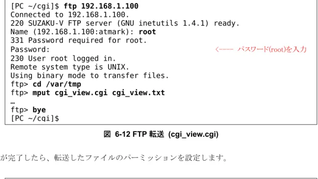 図 6-12 FTP 転送 (cgi_view.cgi) 