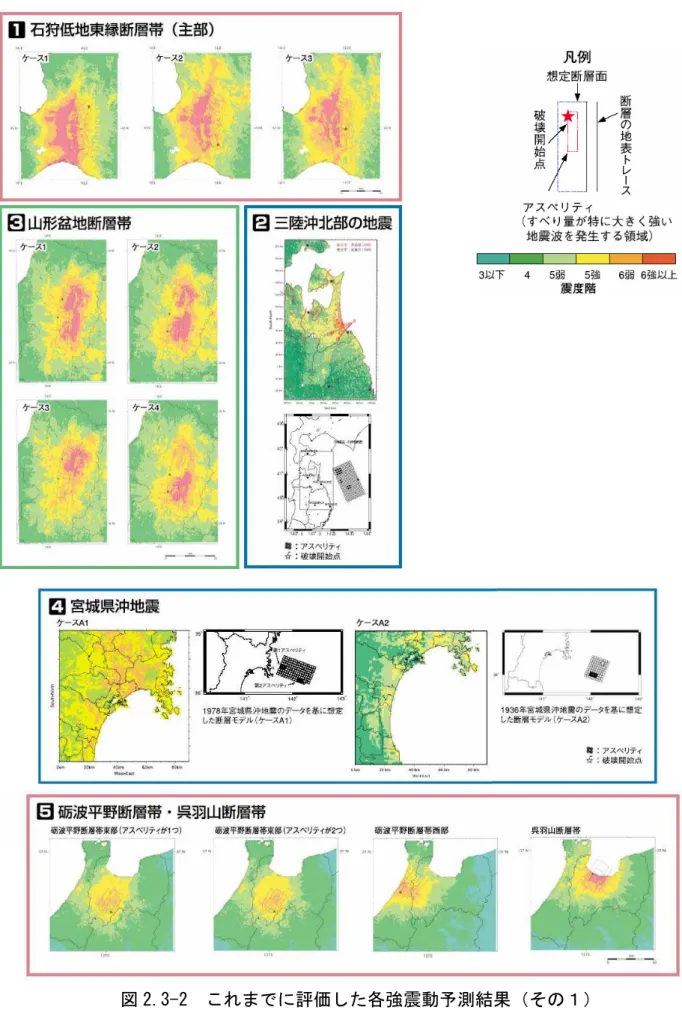 図 2.3-2  これまでに評価した各強震動予測結果 その１ 各強震動予測結果の詳細 付属の CD-ROM を参照し く さい