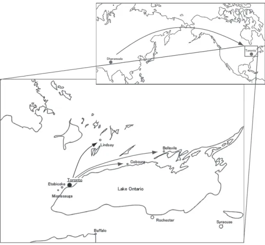 Figure 3  Migration of Tibetans from India to Toronto