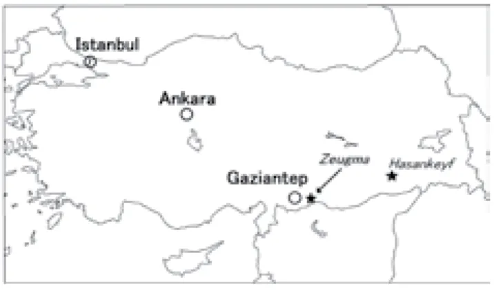 Figure 1  Map of the Republic of Turkey and the location of Zeugma