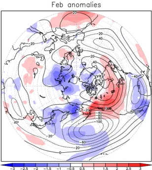Fig. 2: As in Fig. 1 but for December. The Japanese winter climate is warm due to WP patterns.