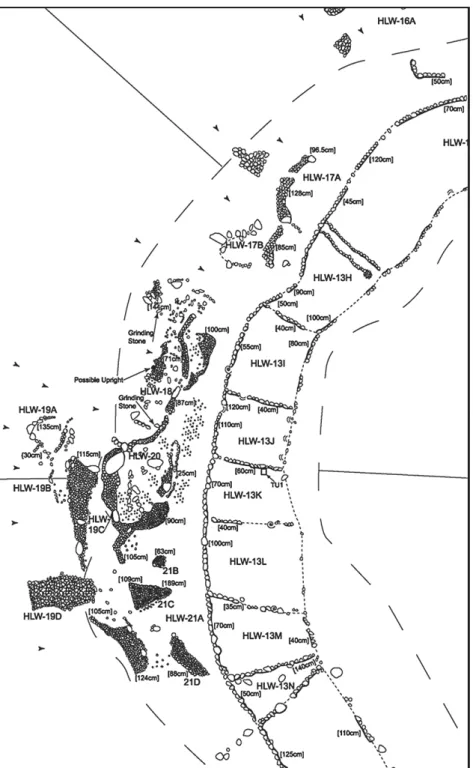 Figure 6 Examples of Barrage-Styled Pondfi elds (HLW-13) and associated features, Upper East Halawa Gulch