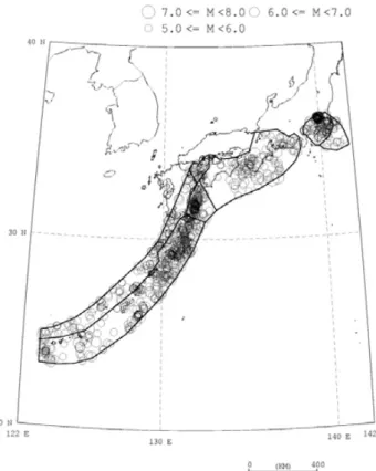 図 2.4.4.3-3  1983 年以降の M≧4.0 の地震の震央分布図 