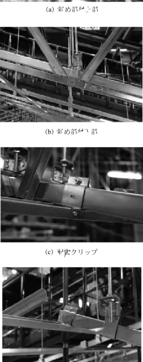 Fig. 2.4.4  Connection at Brace Top and Support  Beam of Ceiling Brace.