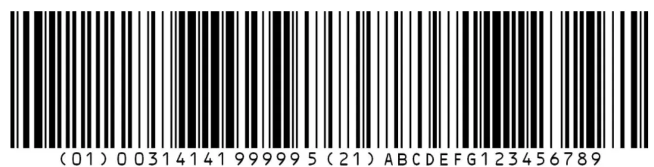 図 19： GS1-128 による GTIN・シリアル番号 
