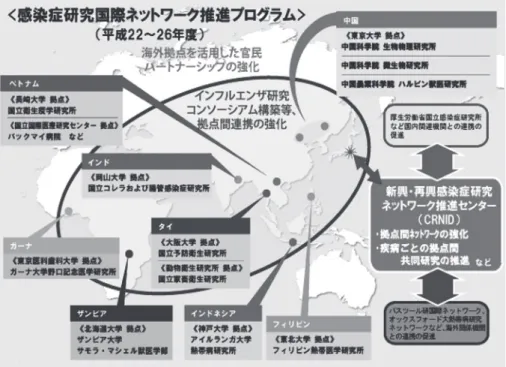 図 6 感染症研究国際ネットワーク推進プログラム（出典：理化学研究所  新興・再興感染症研究 ネットワーク推進センター）