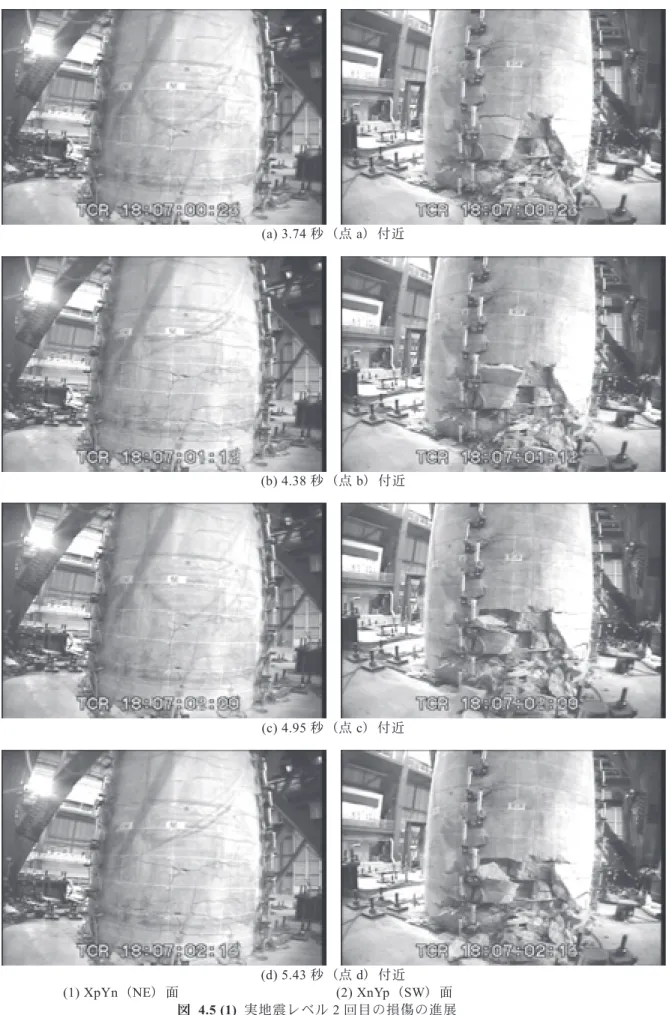 Fig. 4.5(1) Damage Progress under Second Excitation. 