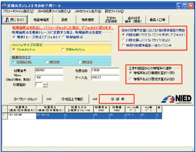 図 5-4  解析ボタンとオプション 