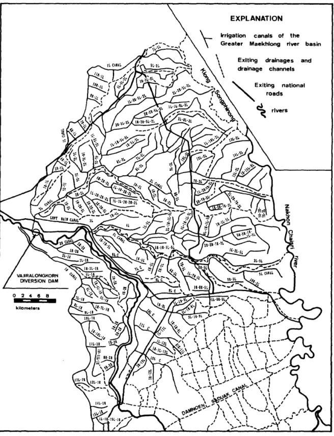 Fig. 7 The Construction of Irrigation System Completed in the Maekhlong Fan-delta Area