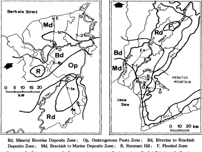 Fig. 4 Physiographic Regions in the Coastal Plain of]ambi
