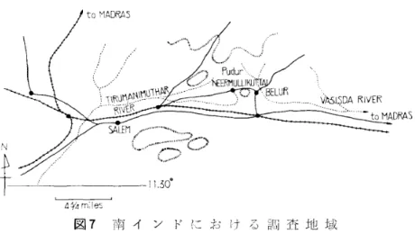 図 7 両 イ ン ド に お け る 調 査 地 域