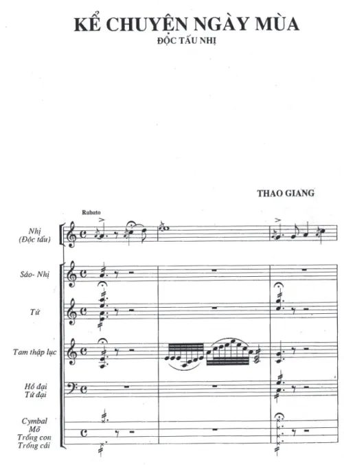 Figure 2  The notation of Kể Chuyện Ngày Mùa