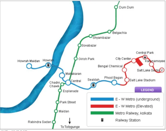 図  4  コルカタメトロ路線図