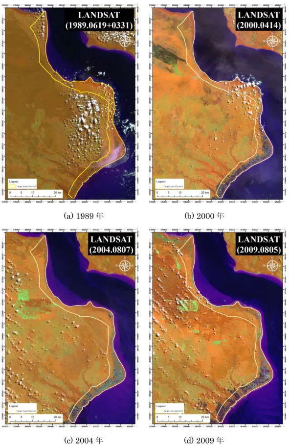 図   5-5  過去の LANDSAT 画像 
