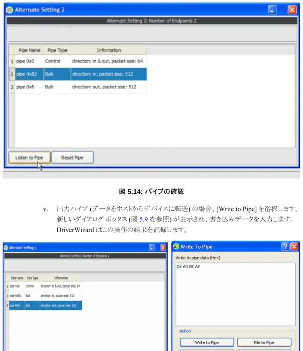 図 5.15: パイプへの書き込み 