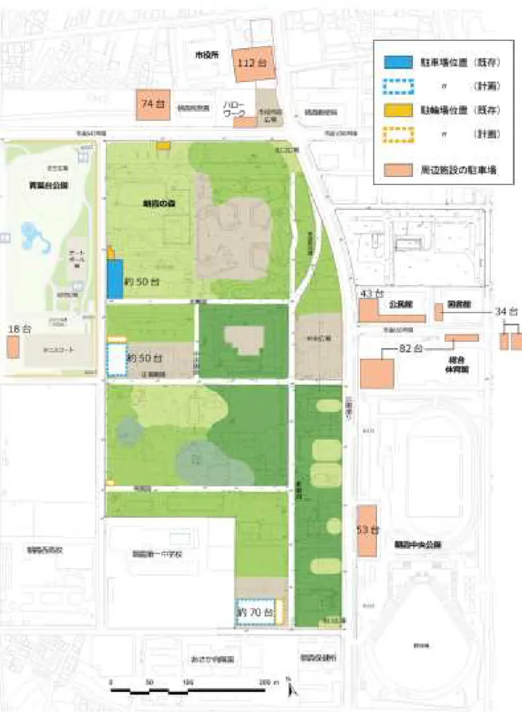 図 駐車場・駐輪場配置の考え方