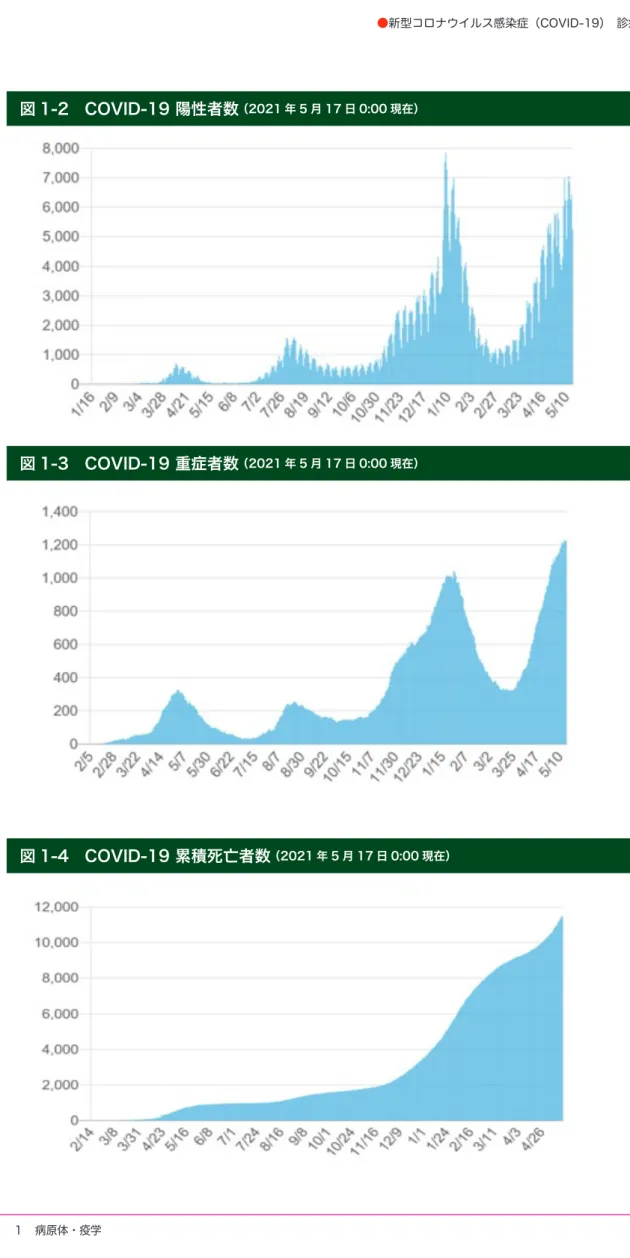 図 1-2　COVID-19 陽性者数  （2021 年 5 月 17 日 0:00 現在）